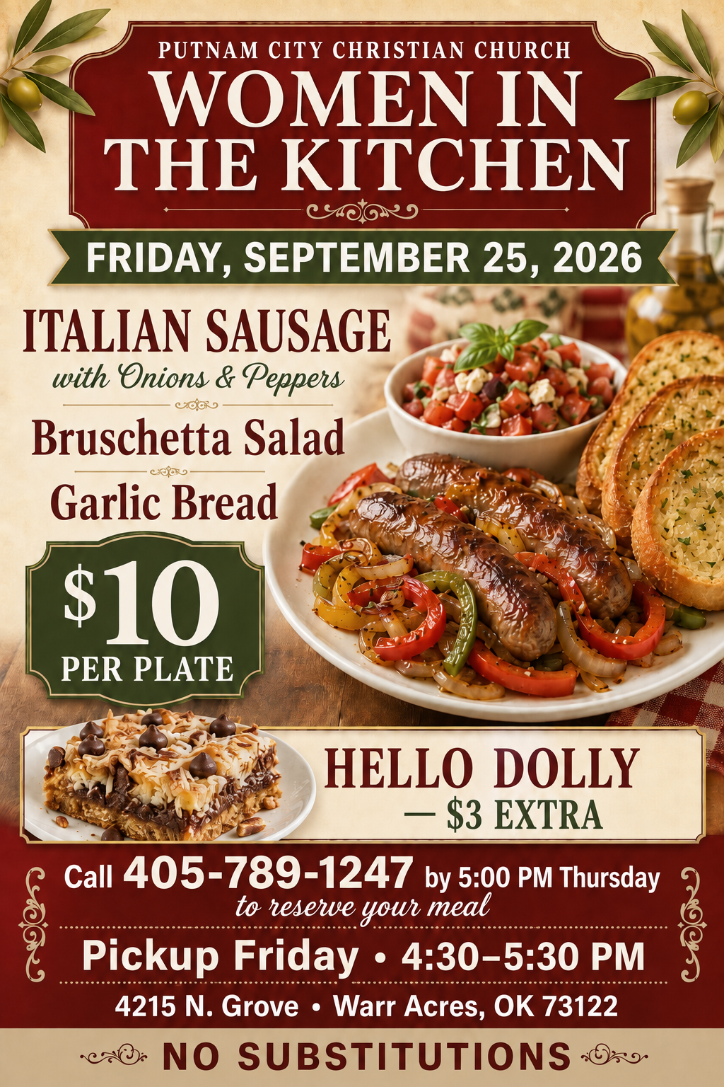 WEEKLY WOMEN DINNER